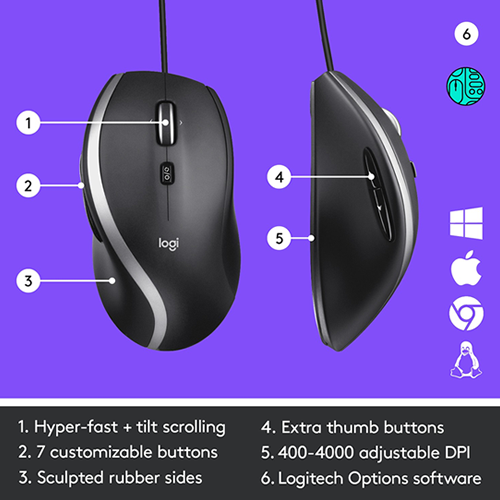 Logitech Advanced Corded M500s Logitech Advanced Corded M500s